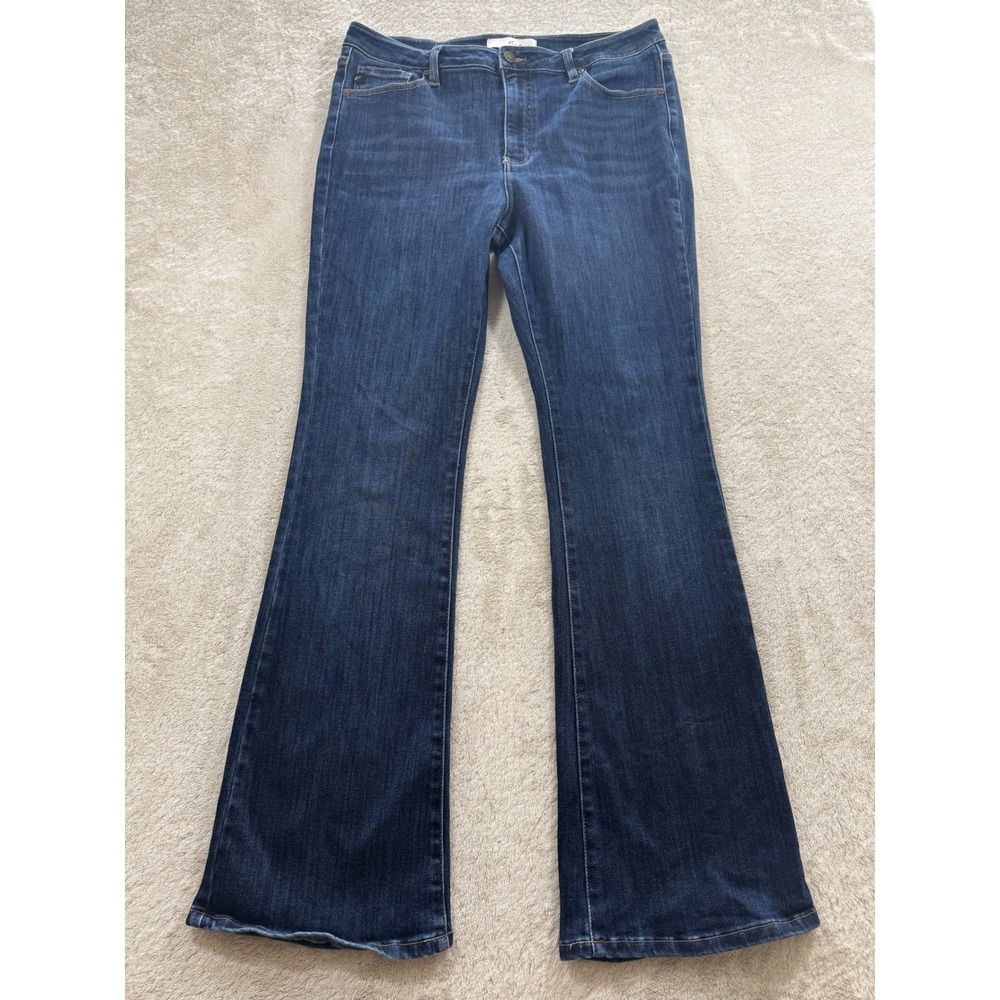 KanCan Womens‎  High Rise Flare Dark Wash Jeans 15/31 Meas: 32x33
